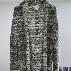 Green-Blue knit cardigan